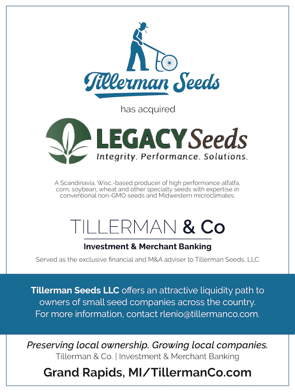 Tillerman Seeds Acquires Legacy Seeds